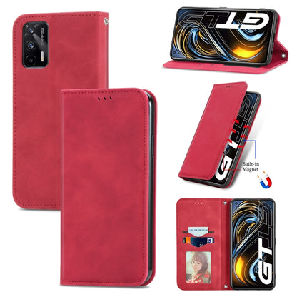 Retro Skin Feel Business Magnetic Horizontal Flip Leather Case With Holder & Card Slots & Wallet & Photo Frame, For OPPO A94 5G, For OPPO A54 5G, For OPPO Reno 5 5G, For OPPO Reno 5 5G X3 Lite, For OPPO Realme C21, For OPPO Realme GT 5G, For Meizu 18