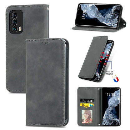 Retro Skin Feel Business Magnetic Horizontal Flip Leather Case With Holder & Card Slots & Wallet & Photo Frame, For OPPO A94 5G, For OPPO A54 5G, For OPPO Reno 5 5G, For OPPO Reno 5 5G X3 Lite, For OPPO Realme C21, For OPPO Realme GT 5G, For Meizu 18