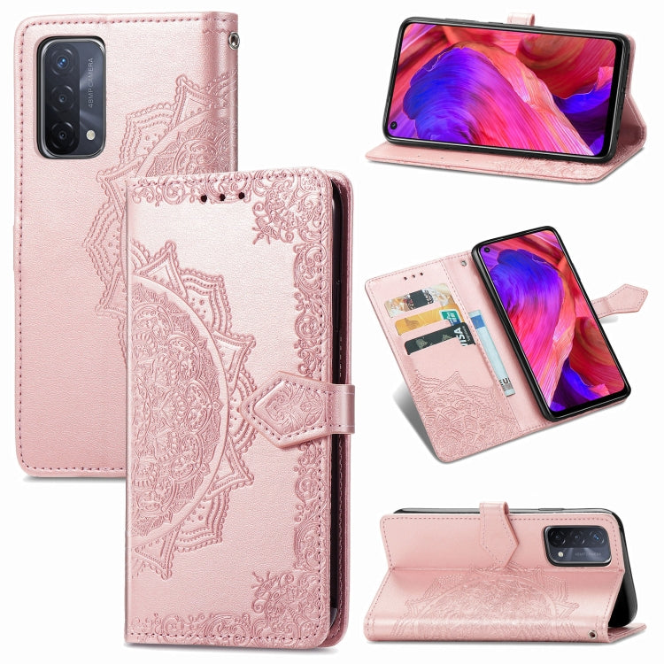Mandala Flower Embossed Horizontal Flip Leather Case with Holder & Three Card Slots & Wallet & Lanyard, For Motorola Moto G Power 2021, For OPPO A54 5G, For OPPO A94 5G / F19 Pro+ 5G /Reno5 Z, For OPPO Realme C21, For OPPO Realme GT 5G / Realme Q3 Pro ...