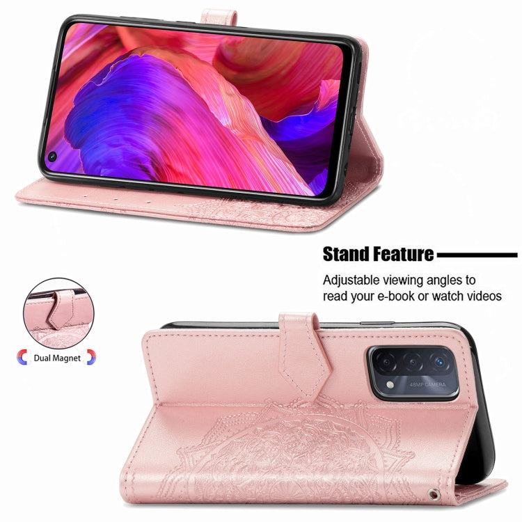 Mandala Flower Embossed Horizontal Flip Leather Case with Holder & Three Card Slots & Wallet & Lanyard, For Motorola Moto G Power 2021, For OPPO A54 5G, For OPPO A94 5G / F19 Pro+ 5G /Reno5 Z, For OPPO Realme C21, For OPPO Realme GT 5G / Realme Q3 Pro ...