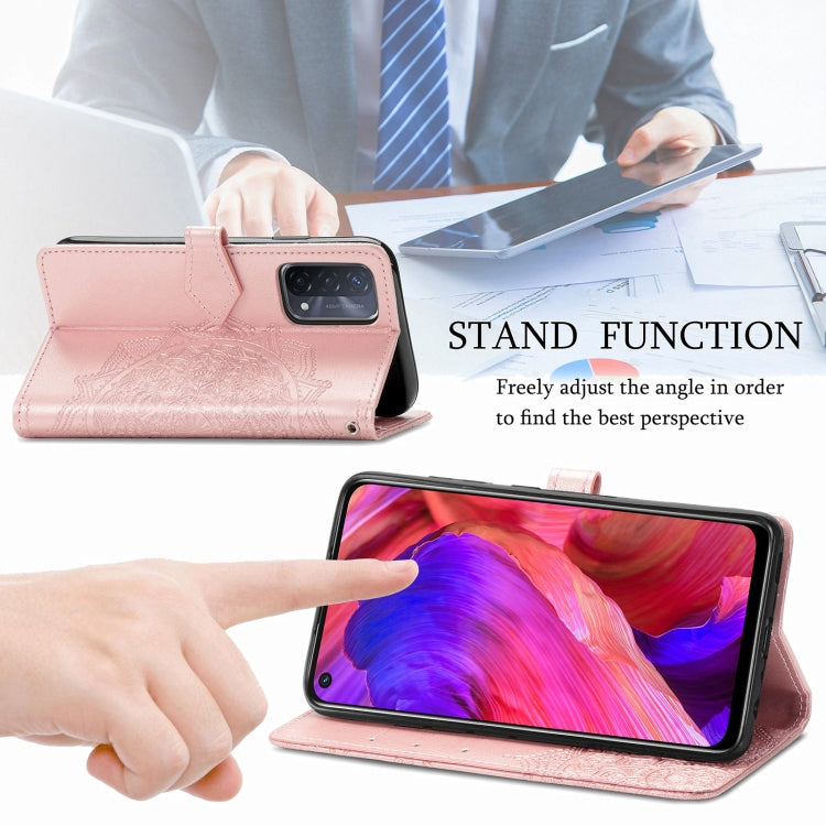 Mandala Flower Embossed Horizontal Flip Leather Case with Holder & Three Card Slots & Wallet & Lanyard, For Motorola Moto G Power 2021, For OPPO A54 5G, For OPPO A94 5G / F19 Pro+ 5G /Reno5 Z, For OPPO Realme C21, For OPPO Realme GT 5G / Realme Q3 Pro ...
