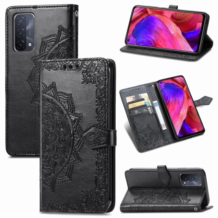 Mandala Flower Embossed Horizontal Flip Leather Case with Holder & Three Card Slots & Wallet & Lanyard, For Motorola Moto G Power 2021, For OPPO A54 5G, For OPPO A94 5G / F19 Pro+ 5G /Reno5 Z, For OPPO Realme C21, For OPPO Realme GT 5G / Realme Q3 Pro ...