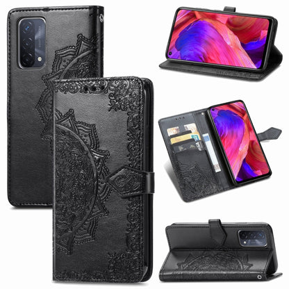 Mandala Flower Embossed Horizontal Flip Leather Case with Holder & Three Card Slots & Wallet & Lanyard, For Motorola Moto G Power 2021, For OPPO A54 5G, For OPPO A94 5G / F19 Pro+ 5G /Reno5 Z, For OPPO Realme C21, For OPPO Realme GT 5G / Realme Q3 Pro ...