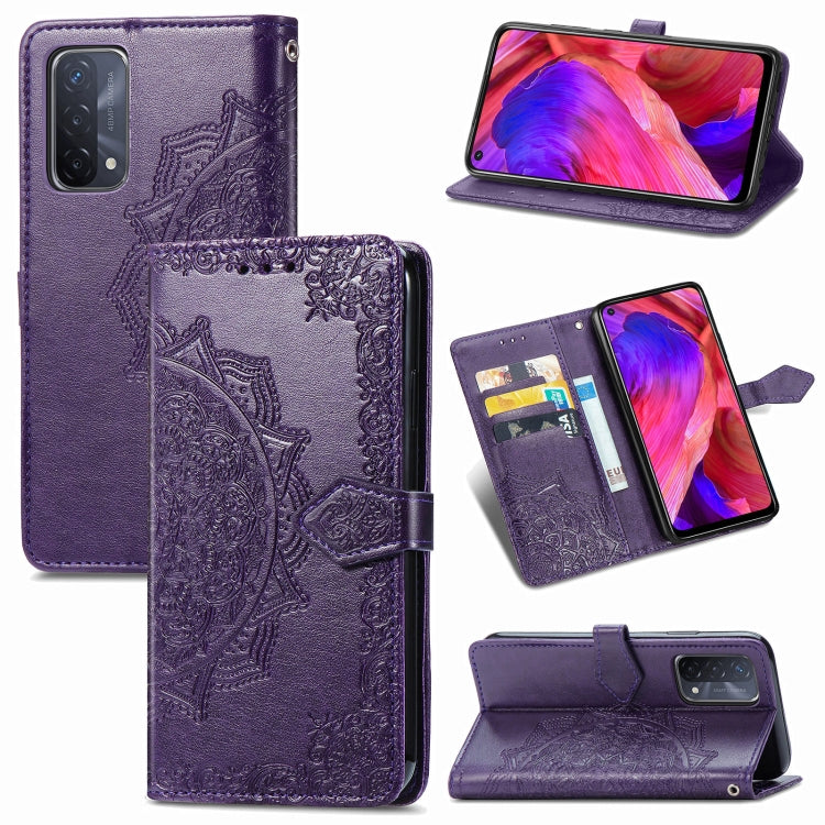 Mandala Flower Embossed Horizontal Flip Leather Case with Holder & Three Card Slots & Wallet & Lanyard, For Motorola Moto G Power 2021, For OPPO A54 5G, For OPPO A94 5G / F19 Pro+ 5G /Reno5 Z, For OPPO Realme C21, For OPPO Realme GT 5G / Realme Q3 Pro ...