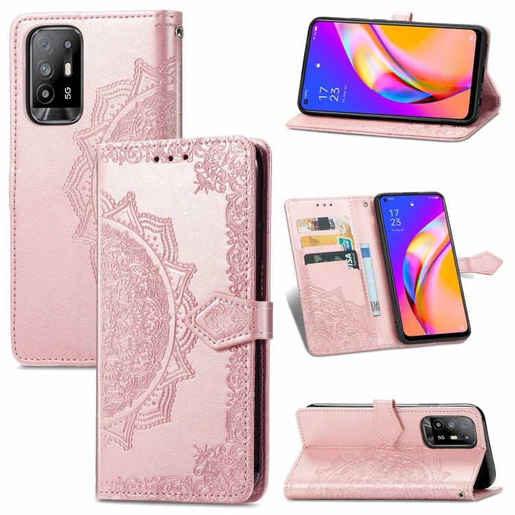 Mandala Flower Embossed Horizontal Flip Leather Case with Holder & Three Card Slots & Wallet & Lanyard, For Motorola Moto G Power 2021, For OPPO A54 5G, For OPPO A94 5G / F19 Pro+ 5G /Reno5 Z, For OPPO Realme C21, For OPPO Realme GT 5G / Realme Q3 Pro ...