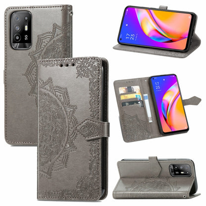 Mandala Flower Embossed Horizontal Flip Leather Case with Holder & Three Card Slots & Wallet & Lanyard, For Motorola Moto G Power 2021, For OPPO A54 5G, For OPPO A94 5G / F19 Pro+ 5G /Reno5 Z, For OPPO Realme C21, For OPPO Realme GT 5G / Realme Q3 Pro ...