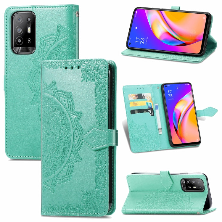 Mandala Flower Embossed Horizontal Flip Leather Case with Holder & Three Card Slots & Wallet & Lanyard, For Motorola Moto G Power 2021, For OPPO A54 5G, For OPPO A94 5G / F19 Pro+ 5G /Reno5 Z, For OPPO Realme C21, For OPPO Realme GT 5G / Realme Q3 Pro ...