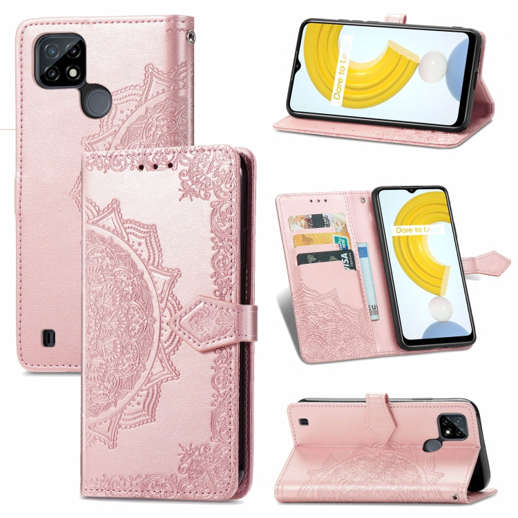 Mandala Flower Embossed Horizontal Flip Leather Case with Holder & Three Card Slots & Wallet & Lanyard, For Motorola Moto G Power 2021, For OPPO A54 5G, For OPPO A94 5G / F19 Pro+ 5G /Reno5 Z, For OPPO Realme C21, For OPPO Realme GT 5G / Realme Q3 Pro ...