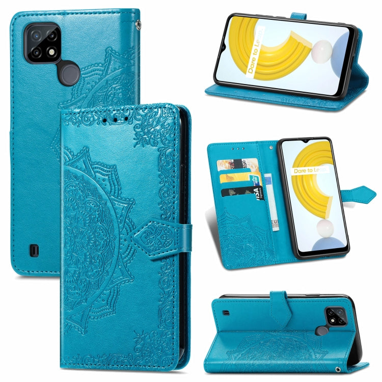 Mandala Flower Embossed Horizontal Flip Leather Case with Holder & Three Card Slots & Wallet & Lanyard, For Motorola Moto G Power 2021, For OPPO A54 5G, For OPPO A94 5G / F19 Pro+ 5G /Reno5 Z, For OPPO Realme C21, For OPPO Realme GT 5G / Realme Q3 Pro ...