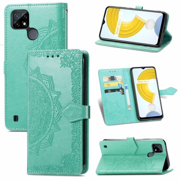 Mandala Flower Embossed Horizontal Flip Leather Case with Holder & Three Card Slots & Wallet & Lanyard, For Motorola Moto G Power 2021, For OPPO A54 5G, For OPPO A94 5G / F19 Pro+ 5G /Reno5 Z, For OPPO Realme C21, For OPPO Realme GT 5G / Realme Q3 Pro ...