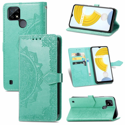 Mandala Flower Embossed Horizontal Flip Leather Case with Holder & Three Card Slots & Wallet & Lanyard, For Motorola Moto G Power 2021, For OPPO A54 5G, For OPPO A94 5G / F19 Pro+ 5G /Reno5 Z, For OPPO Realme C21, For OPPO Realme GT 5G / Realme Q3 Pro ...