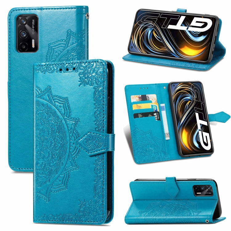 Mandala Flower Embossed Horizontal Flip Leather Case with Holder & Three Card Slots & Wallet & Lanyard, For Motorola Moto G Power 2021, For OPPO A54 5G, For OPPO A94 5G / F19 Pro+ 5G /Reno5 Z, For OPPO Realme C21, For OPPO Realme GT 5G / Realme Q3 Pro ...