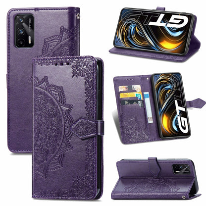 Mandala Flower Embossed Horizontal Flip Leather Case with Holder & Three Card Slots & Wallet & Lanyard, For Motorola Moto G Power 2021, For OPPO A54 5G, For OPPO A94 5G / F19 Pro+ 5G /Reno5 Z, For OPPO Realme C21, For OPPO Realme GT 5G / Realme Q3 Pro ...