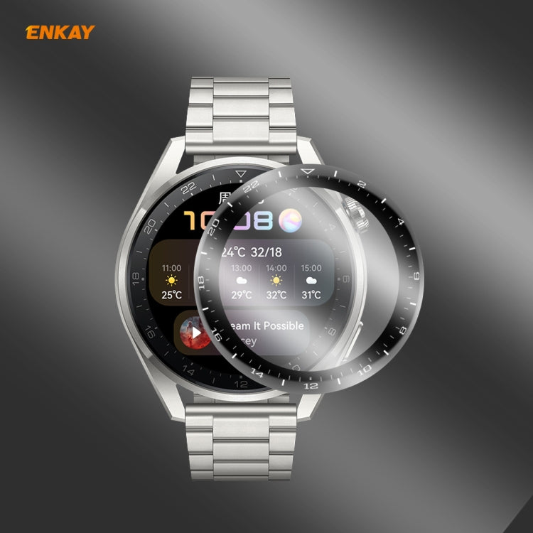For Huawei WATCH 3 Pro 48mm ENKAY Hat-Prince 3D Full Coverage Soft PC Edge + PMMA HD Screen Protector Film, 1 PC, 2 PCS, 5 PCS, 10 PCS