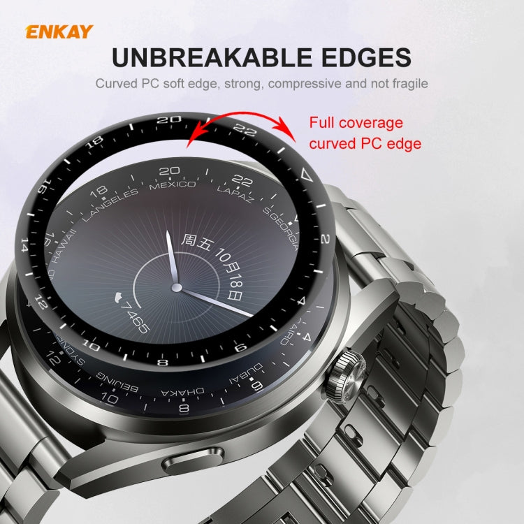 For Huawei WATCH 3 Pro 48mm ENKAY Hat-Prince 3D Full Coverage Soft PC Edge + PMMA HD Screen Protector Film, 1 PC, 2 PCS, 5 PCS, 10 PCS