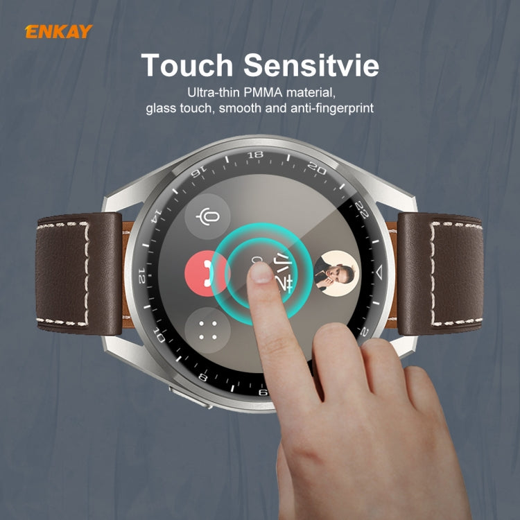 For Huawei WATCH 3 Pro 48mm ENKAY Hat-Prince 3D Full Coverage Soft PC Edge + PMMA HD Screen Protector Film, 1 PC, 2 PCS, 5 PCS, 10 PCS