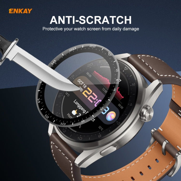 For Huawei WATCH 3 Pro 48mm ENKAY Hat-Prince 3D Full Coverage Soft PC Edge + PMMA HD Screen Protector Film, 1 PC, 2 PCS, 5 PCS, 10 PCS
