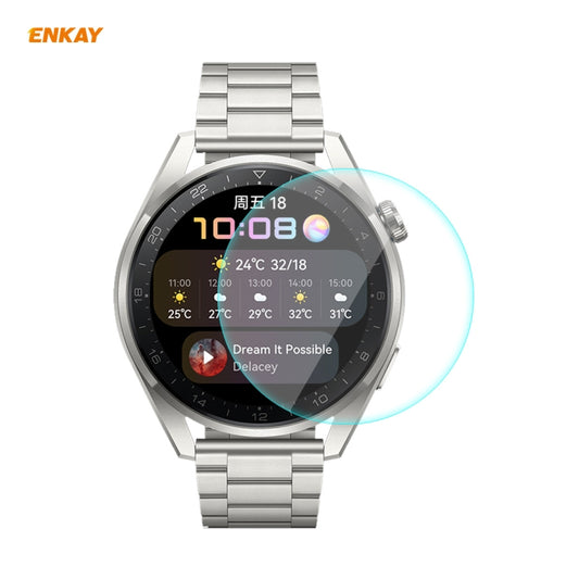 Pour Huawei WATCH 3 Pro 48mm ENKAY Hat-Prince 0.2mm 9H 2.15D Protecteur d'écran en Verre Trempé à Bord Incurvé Film de Montre, Pour Huawei WATCH 3 Pro 48mm (1 PC), Pour Huawei WATCH 3 Pro 48mm (2 PCS), Pour Huawei WATCH 3 Pro 48mm (5 PCS)