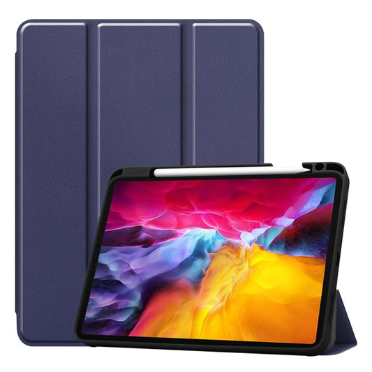Étui ENKAY 3-en-1 antichoc en TPU avec texture Custer en cuir PU, fente pour stylet et fonction veille/réveil pour iPad Pro 11 2021 / 2020