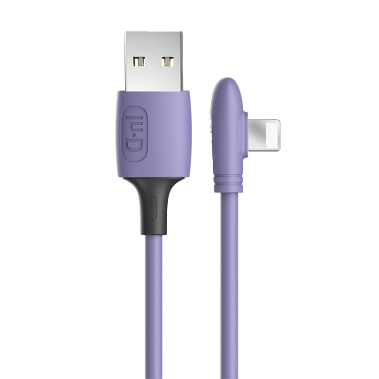 ENKAY Hat-Prince ENK-CB211 2.4A USB to 8 Pin 90 Degree Elbow Silicone Data Sync Fast Charging Cable, Cable Length: 1.8m, 1.8m 2.4A