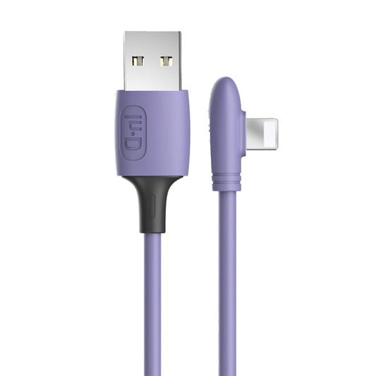 ENKAY Hat-Prince ENK-CB211 2.4A USB to 8 Pin 90 Degree Elbow Silicone Data Sync Fast Charging Cable, Cable Length: 1.8m, 1.8m 2.4A