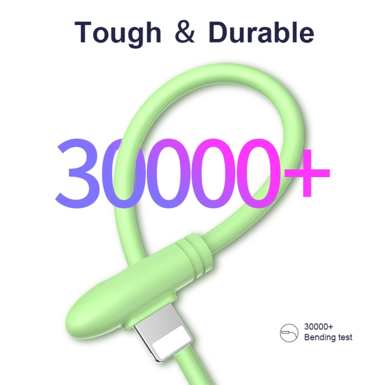 ENKAY Hat-Prince ENK-CB211 2.4A USB to 8 Pin 90 Degree Elbow Silicone Data Sync Fast Charging Cable, Cable Length: 1.8m, 1.8m 2.4A
