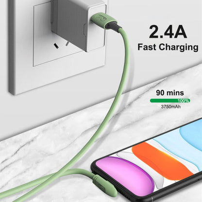 ENKAY Hat-Prince ENK-CB211 2.4A USB to 8 Pin 90 Degree Elbow Silicone Data Sync Fast Charging Cable, Cable Length: 1.8m, 1.8m 2.4A