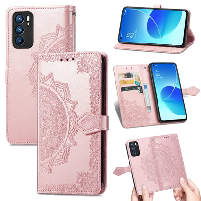 Mandala Flower Embossed Horizontal Flip Leather Case with Holder & Three Card Slots & Wallet & Lanyard, For OPPO Reno6 5G, For OPPO Reno6 Pro+ 5G, For OPPO Reno6 Pro 5G, For OPPO Realme 8 5G, For Blackview A80 Pro, For OnePlus Nord CE 5G               ...