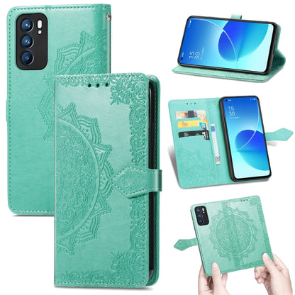 Mandala Flower Embossed Horizontal Flip Leather Case with Holder & Three Card Slots & Wallet & Lanyard, For OPPO Reno6 5G, For OPPO Reno6 Pro+ 5G, For OPPO Reno6 Pro 5G, For OPPO Realme 8 5G, For Blackview A80 Pro, For OnePlus Nord CE 5G               ...