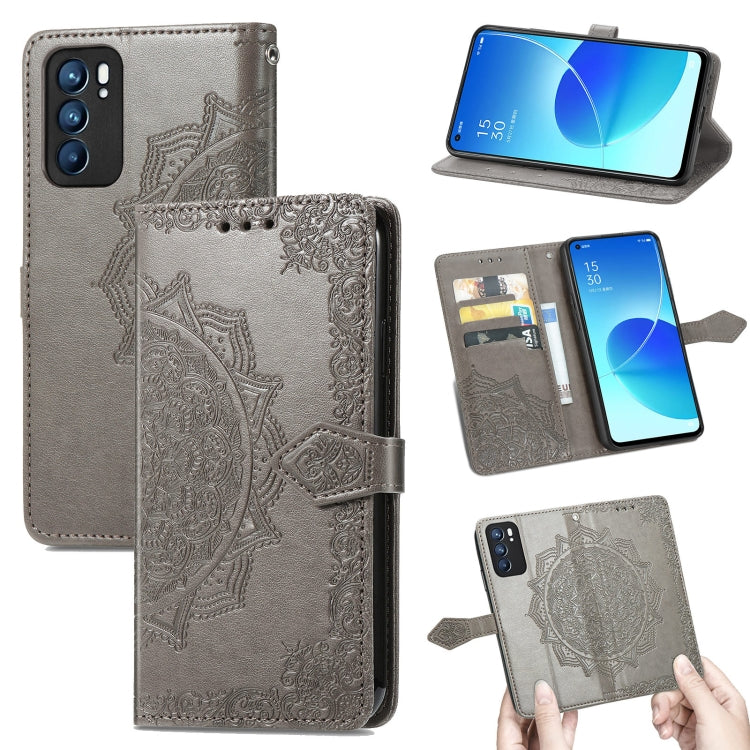 Mandala Flower Embossed Horizontal Flip Leather Case with Holder & Three Card Slots & Wallet & Lanyard, For OPPO Reno6 5G, For OPPO Reno6 Pro+ 5G, For OPPO Reno6 Pro 5G, For OPPO Realme 8 5G, For Blackview A80 Pro, For OnePlus Nord CE 5G               ...