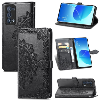 Mandala Flower Embossed Horizontal Flip Leather Case with Holder & Three Card Slots & Wallet & Lanyard, For OPPO Reno6 5G, For OPPO Reno6 Pro+ 5G, For OPPO Reno6 Pro 5G, For OPPO Realme 8 5G, For Blackview A80 Pro, For OnePlus Nord CE 5G               ...