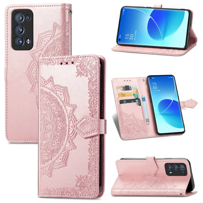 Mandala Flower Embossed Horizontal Flip Leather Case with Holder & Three Card Slots & Wallet & Lanyard, For OPPO Reno6 5G, For OPPO Reno6 Pro+ 5G, For OPPO Reno6 Pro 5G, For OPPO Realme 8 5G, For Blackview A80 Pro, For OnePlus Nord CE 5G               ...
