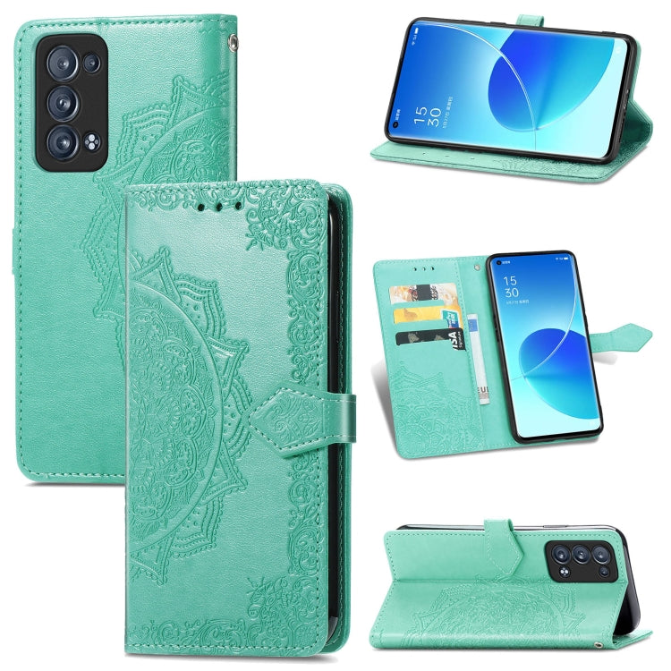 Mandala Flower Embossed Horizontal Flip Leather Case with Holder & Three Card Slots & Wallet & Lanyard, For OPPO Reno6 5G, For OPPO Reno6 Pro+ 5G, For OPPO Reno6 Pro 5G, For OPPO Realme 8 5G, For Blackview A80 Pro, For OnePlus Nord CE 5G               ...