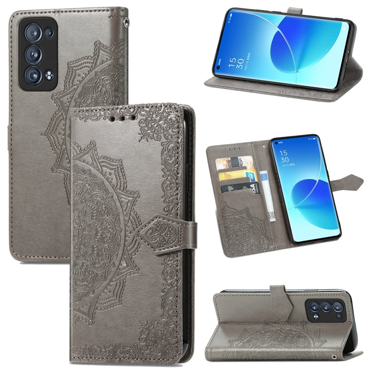 Mandala Flower Embossed Horizontal Flip Leather Case with Holder & Three Card Slots & Wallet & Lanyard, For OPPO Reno6 5G, For OPPO Reno6 Pro+ 5G, For OPPO Reno6 Pro 5G, For OPPO Realme 8 5G, For Blackview A80 Pro, For OnePlus Nord CE 5G               ...