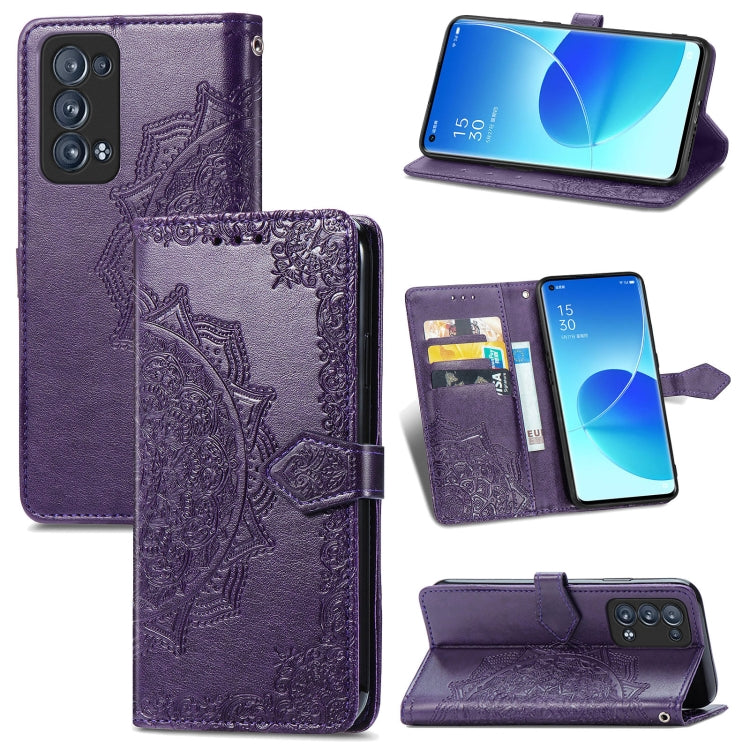 Mandala Flower Embossed Horizontal Flip Leather Case with Holder & Three Card Slots & Wallet & Lanyard, For OPPO Reno6 5G, For OPPO Reno6 Pro+ 5G, For OPPO Reno6 Pro 5G, For OPPO Realme 8 5G, For Blackview A80 Pro, For OnePlus Nord CE 5G               ...