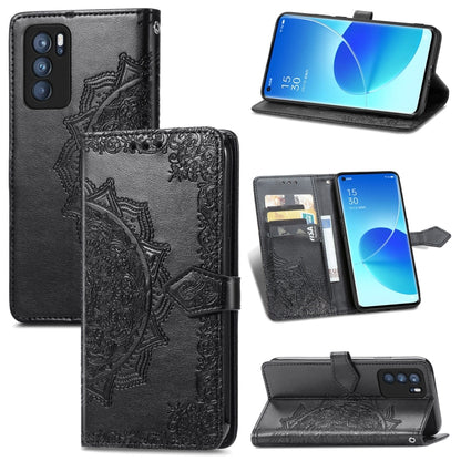 Mandala Flower Embossed Horizontal Flip Leather Case with Holder & Three Card Slots & Wallet & Lanyard, For OPPO Reno6 5G, For OPPO Reno6 Pro+ 5G, For OPPO Reno6 Pro 5G, For OPPO Realme 8 5G, For Blackview A80 Pro, For OnePlus Nord CE 5G               ...