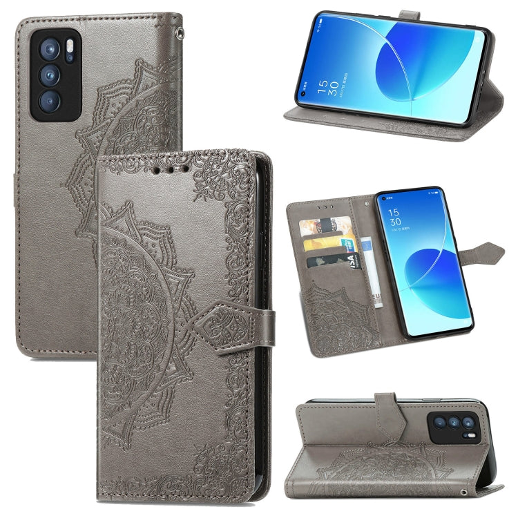 Mandala Flower Embossed Horizontal Flip Leather Case with Holder & Three Card Slots & Wallet & Lanyard, For OPPO Reno6 5G, For OPPO Reno6 Pro+ 5G, For OPPO Reno6 Pro 5G, For OPPO Realme 8 5G, For Blackview A80 Pro, For OnePlus Nord CE 5G               ...