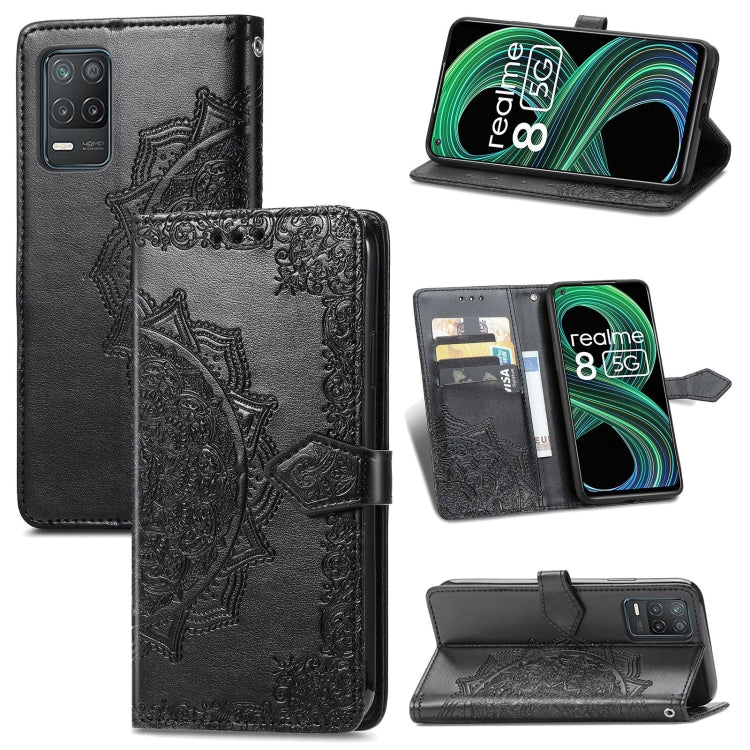 Mandala Flower Embossed Horizontal Flip Leather Case with Holder & Three Card Slots & Wallet & Lanyard, For OPPO Reno6 5G, For OPPO Reno6 Pro+ 5G, For OPPO Reno6 Pro 5G, For OPPO Realme 8 5G, For Blackview A80 Pro, For OnePlus Nord CE 5G               ...