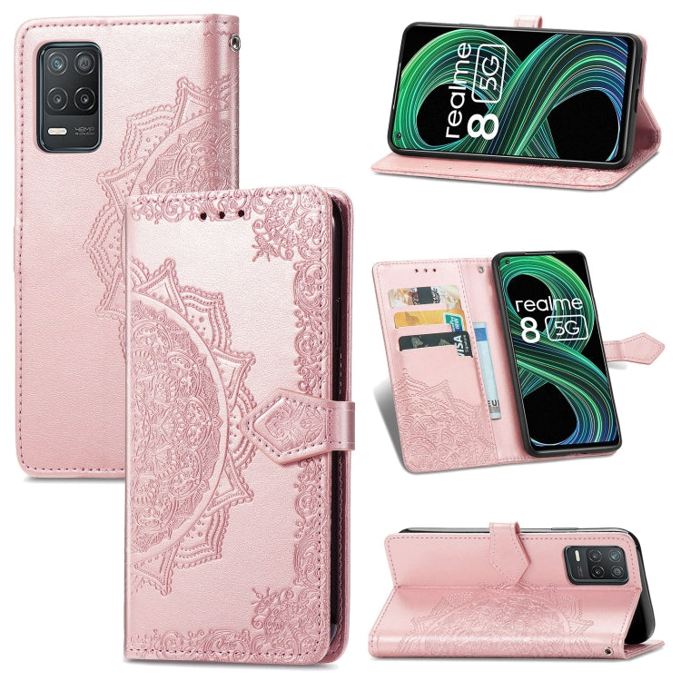 Mandala Flower Embossed Horizontal Flip Leather Case with Holder & Three Card Slots & Wallet & Lanyard, For OPPO Reno6 5G, For OPPO Reno6 Pro+ 5G, For OPPO Reno6 Pro 5G, For OPPO Realme 8 5G, For Blackview A80 Pro, For OnePlus Nord CE 5G               ...