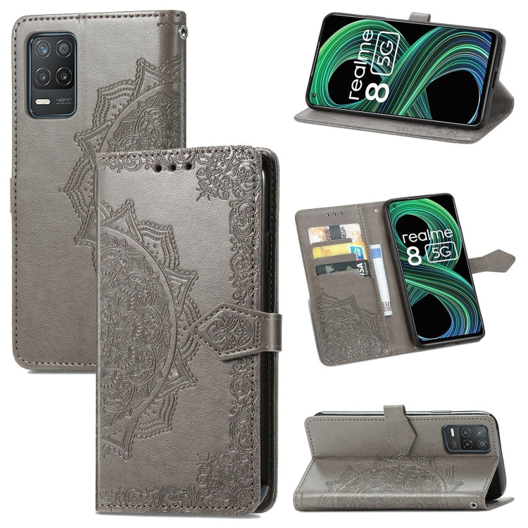 Mandala Flower Embossed Horizontal Flip Leather Case with Holder & Three Card Slots & Wallet & Lanyard, For OPPO Reno6 5G, For OPPO Reno6 Pro+ 5G, For OPPO Reno6 Pro 5G, For OPPO Realme 8 5G, For Blackview A80 Pro, For OnePlus Nord CE 5G               ...