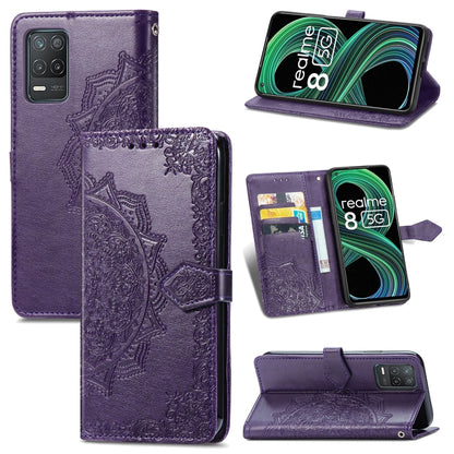 Mandala Flower Embossed Horizontal Flip Leather Case with Holder & Three Card Slots & Wallet & Lanyard, For OPPO Reno6 5G, For OPPO Reno6 Pro+ 5G, For OPPO Reno6 Pro 5G, For OPPO Realme 8 5G, For Blackview A80 Pro, For OnePlus Nord CE 5G               ...