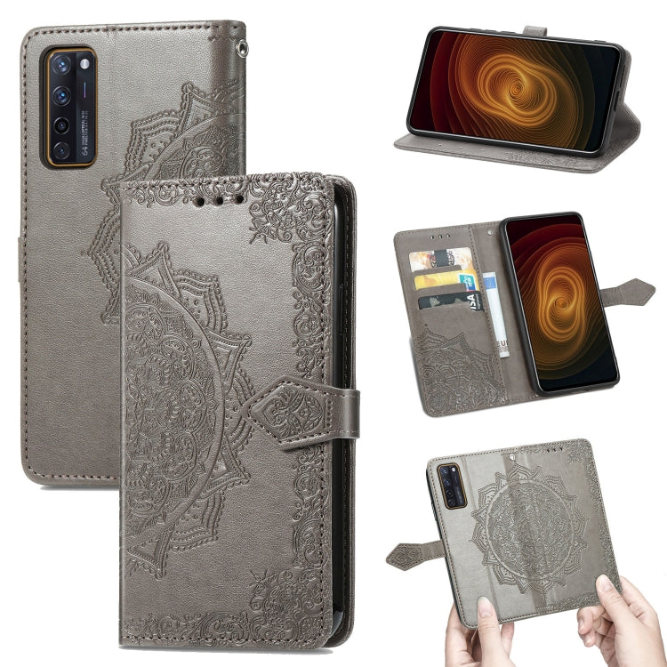 Mandala Flower Embossed Horizontal Flip Leather Case with Holder & Three Card Slots & Wallet & Lanyard, For OPPO Reno6 5G, For OPPO Reno6 Pro+ 5G, For OPPO Reno6 Pro 5G, For OPPO Realme 8 5G, For Blackview A80 Pro, For OnePlus Nord CE 5G               ...