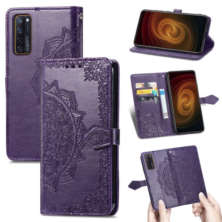Mandala Flower Embossed Horizontal Flip Leather Case with Holder & Three Card Slots & Wallet & Lanyard, For OPPO Reno6 5G, For OPPO Reno6 Pro+ 5G, For OPPO Reno6 Pro 5G, For OPPO Realme 8 5G, For Blackview A80 Pro, For OnePlus Nord CE 5G               ...