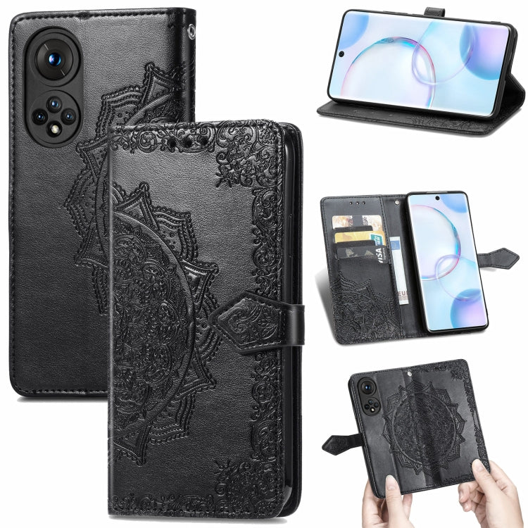 Mandala Flower Embossed Horizontal Flip Leather Case with Holder & Three Card Slots & Wallet & Lanyard, For OPPO Reno6 5G, For OPPO Reno6 Pro+ 5G, For OPPO Reno6 Pro 5G, For OPPO Realme 8 5G, For Blackview A80 Pro, For OnePlus Nord CE 5G               ...
