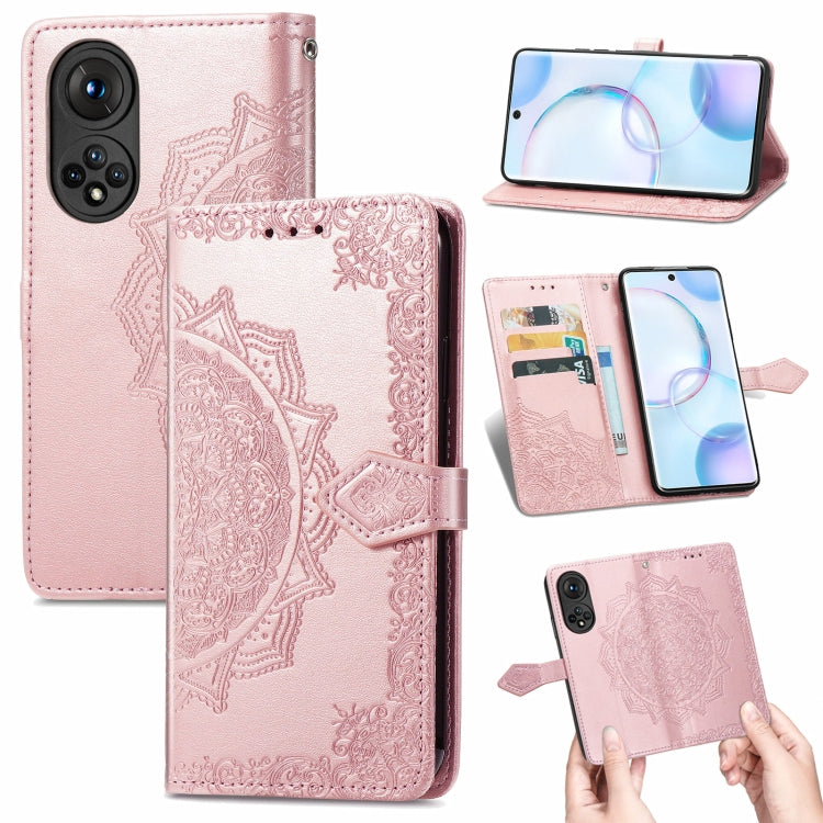 Mandala Flower Embossed Horizontal Flip Leather Case with Holder & Three Card Slots & Wallet & Lanyard, For OPPO Reno6 5G, For OPPO Reno6 Pro+ 5G, For OPPO Reno6 Pro 5G, For OPPO Realme 8 5G, For Blackview A80 Pro, For OnePlus Nord CE 5G               ...