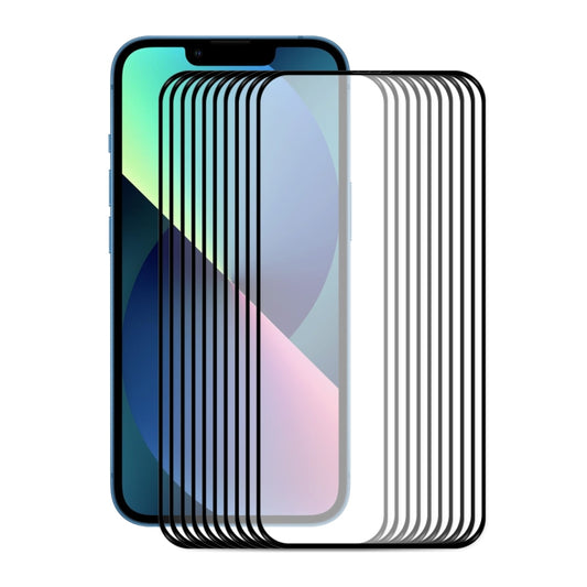 10 PIÈCES ENKAY Hat-Prince Film de protection d'écran en verre trempé 0.26mm 9H 2.5D Full Glue, pour iPhone 13 mini 10 pièces, pour iPhone 13 / 13 Pro 10 pièces, pour iPhone 13 Pro Max 10 pièces