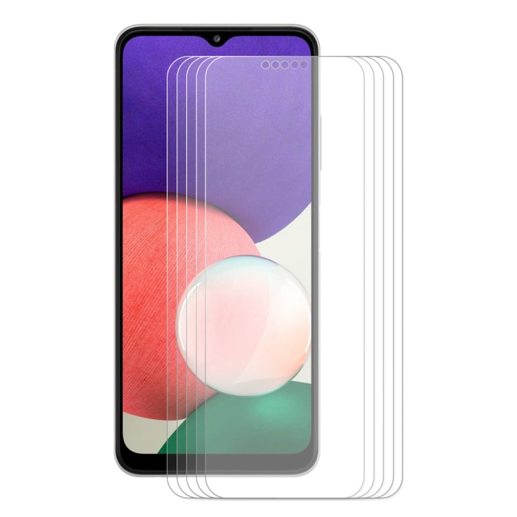 5 PCS ENKAY Hat-Prince 0.26mm 9H 2.5D Curved Edge Tempered Glass Screen Protector, For Samsung Galaxy F12 / F02s, For Samsung Galaxy A22 4G, For Samsung Galaxy A22 5G, For Samsung Galaxy F22 / M22, For Samsung Galaxy F52 5G / G62 / M62
