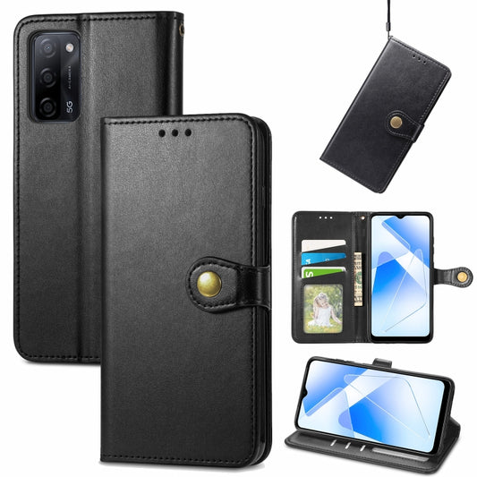 Solid Color Leather Buckle Phone Case with Lanyard & Photo Frame & Card Slot & Wallet & Stand Function, For OPPO A55 5G, For OPPO Reno6 5G, For OPPO Realme V13, For OPPO Realme V15 5G, For Samsung Galaxy M32, For Samsung Galaxy A82 5G                  ...