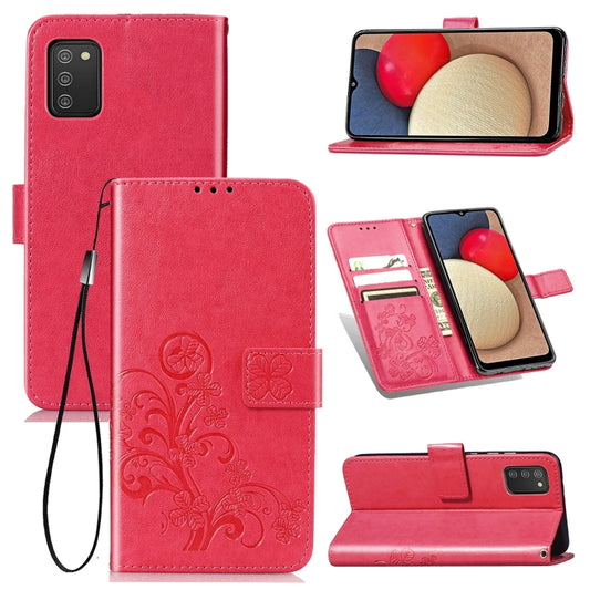 Four-leaf Clasp Embossed Buckle Mobile Phone Protection Leather Case with Lanyard & Card Slot & Wallet & Bracket Function, For Samsung Galaxy A03s 164mm, For Samsung Galaxy A82 5G, For Samsung Galaxy M32, For UMIDIGI A9, For TCL 20 S, For Nokia 1.4    ...