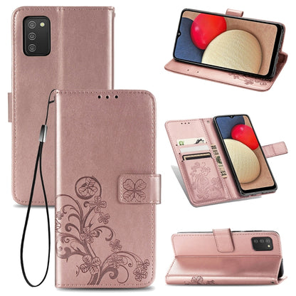 Four-leaf Clasp Embossed Buckle Mobile Phone Protection Leather Case with Lanyard & Card Slot & Wallet & Bracket Function, For Samsung Galaxy A03s 164mm, For Samsung Galaxy A82 5G, For Samsung Galaxy M32, For UMIDIGI A9, For TCL 20 S, For Nokia 1.4    ...